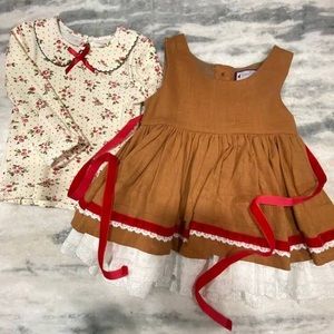 Sweet honey Christmas dress 6 8 gingerbread